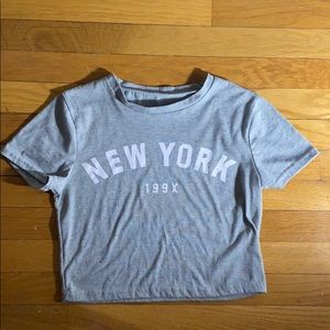 Cropped newyork short sleeved shirt